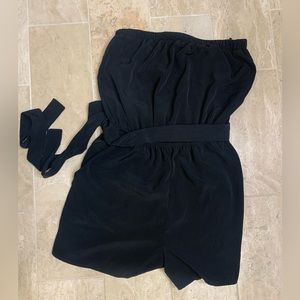 Strapless Black Romper